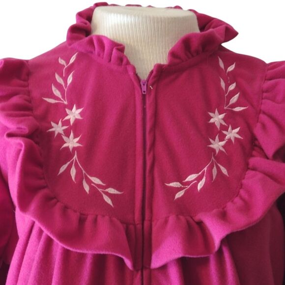 NWT Vintage 80's Moon Dance Ruffle Housecoat Nightgown Robe Size Large - Picture 4 of 8